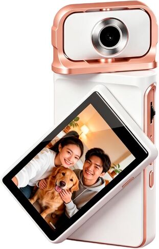 Tangxi Dual Lens Digital Camera, Rotating Lens and Screen | Supports 1080P Video and 64MP Photo, 180 Rotating Lens and 90 Rotating Screen, 10x Zoom, 3 Inch Touch Screen in Kuwait