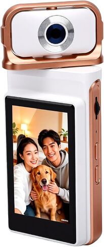 Tangxi Dual Lens Digital Camera, Rotating Lens and Screen | Supports 1080P Video and 64MP Photo, 180 Rotating Lens and 90 Rotating Screen, 10x Zoom, 3 Inch Touch Screen in Kuwait