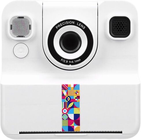 Instant Print Camera Kids Printing Camera Print Paper 2.4 Inch Screen 16X Zoom 1080P HD 180 Degree Rotating Lens MP3 Player for Boys Girls in Kuwait