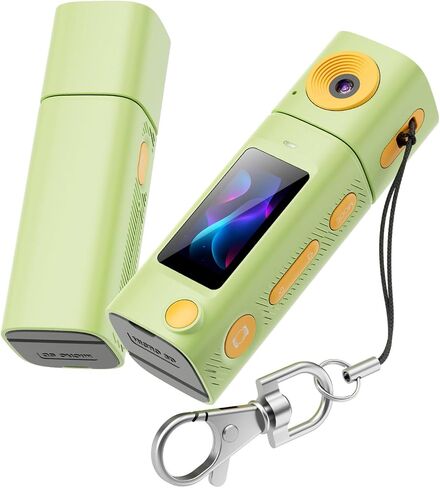 Retro Thumb Size Camera with 230 Degree Rotating Lens and Instantly Playbacks for and Beginner Pocket Camera in Kuwait