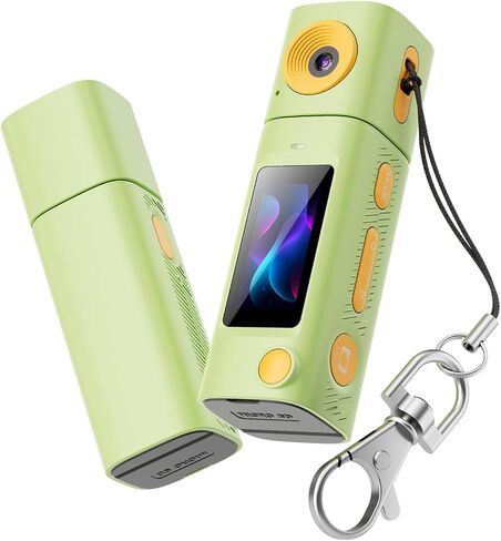 Retro Thumb Size Camera with 230 Degree Rotating Lens and Instantly Playbacks for and Beginner Pocket Camera in Kuwait