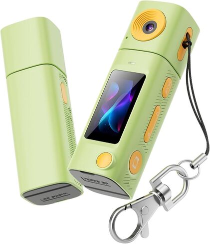 Retro Thumb Size Camera with 230 Degree Rotating Lens and Instantly Playbacks for and Beginner Pocket Camera in Kuwait
