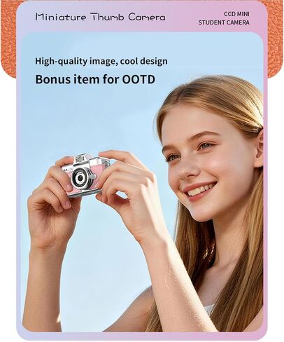 Portable Mini Digital Camera Keychain, 2 Pack Retro Videotaping Screen Recorder, Compact 1080P Micro Vlog Device with 32G Memory Card Compatible with Android Phones in Kuwait