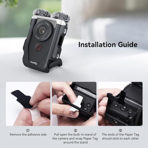 SmallRig Cage Kit for Canon PowerShot V10 with Furry Windshields, Camera Cage, Lens Cap and Storage Bag, Effectively Reducing Wind Noise About 20dB, for Outdoor Shooting, Travel, Vlog - 4235 in Kuwait