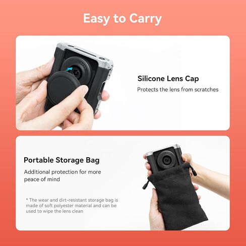 SmallRig Cage Kit for Canon PowerShot V10 with Furry Windshields, Camera Cage, Lens Cap and Storage Bag, Effectively Reducing Wind Noise About 20dB, for Outdoor Shooting, Travel, Vlog - 4235 in Kuwait