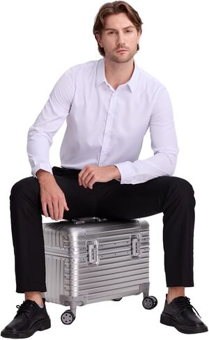 Full Aluminum Rolling Camera Bag 18" Camera Case | Wheeled Photography Gear Case, Carry-on Luggage, Dual TSA locks, Detachable Wheels & Dividers, Fits 17" laptop, DSLRs & Lens in Kuwait