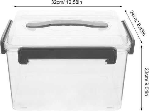 PRETYZOOM Acrylic Camera Lens Storage Box with Sealing Ring, Gray Medium Organizer Case for Digital Photography Accessories, Protective Camera Lens Organizer for Travel and Outdoor Use in Kuwait