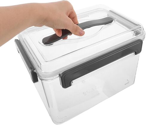 PRETYZOOM Acrylic Camera Lens Storage Box with Sealing Ring, Gray Medium Organizer Case for Digital Photography Accessories, Protective Camera Lens Organizer for Travel and Outdoor Use in Kuwait