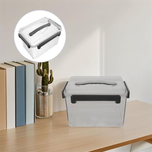 PRETYZOOM Acrylic Camera Lens Storage Box with Sealing Ring, Gray Medium Organizer Case for Digital Photography Accessories, Protective Camera Lens Organizer for Travel and Outdoor Use in Kuwait