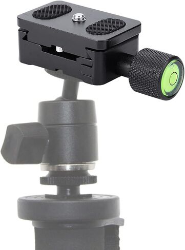 Jiawu Aluminium Alloy Mini Arrow Storage Case Plate with Bubble Level, 1/4 Screw Quick Shoe for Camera Tripod, Lightweight Photography Accessory in Kuwait