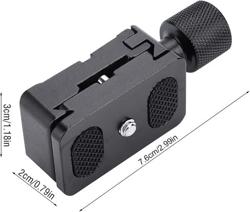 Jiawu Aluminium Alloy Mini Arrow Storage Case Plate with Bubble Level, 1/4 Screw Quick Shoe for Camera Tripod, Lightweight Photography Accessory in Kuwait
