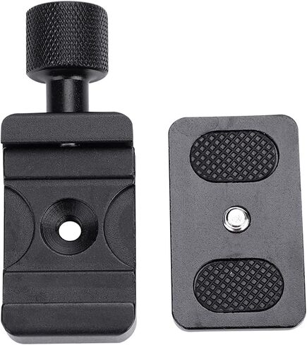 Jiawu Aluminium Alloy Mini Arrow Storage Case Plate with Bubble Level, 1/4 Screw Quick Shoe for Camera Tripod, Lightweight Photography Accessory in Kuwait