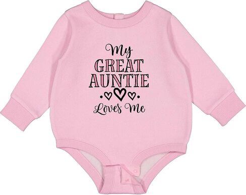 inktastic My Great Auntie Loves Me Girls Hearts Baby Fleece Bodysuit in Kuwait