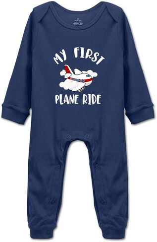 My First Plane Ride Baby Clothes Infant Cotton Romper Cute Newborn Cotton Bodysuit in Kuwait