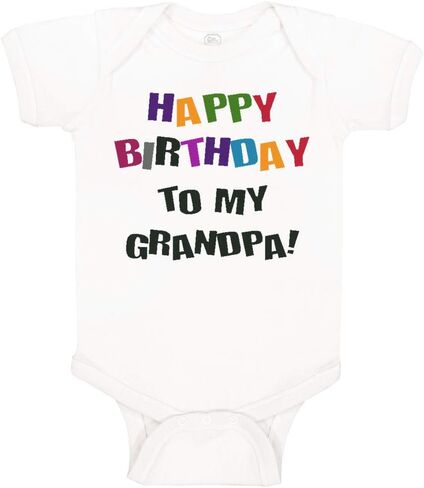 Cute Rascals Baby Bodysuit Happy Birthday to Grandpa! Grandpa Grandfather Funny Cotton in Kuwait