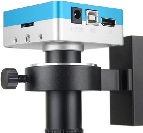 Lab Microscope Accessories 48Mp 4K USB Hdmi Digital Video Monocular Microscope Camera Continus Zoom 130X 180X C-Mount Lens for Soldering Phone Repair Tools,B 130X Extend Set in Kuwait