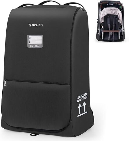 Stroller Bag, Stroller Travel Bag for Airplane Compatible with UPPAbaby Vista V1 V2 V3, Cruz V1 V2 V3, Rolling Wheel Bag with Storage Pocket,Multiple Handles,Luggage Tag for Flight Travel,Black in Kuwait