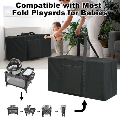 Beautyflier Carrying Bag Compatible with Graco Pack n Play Dome LX Playard, Durable Storage Bag for Most Foldable Baby Playards, Carrier Case for Fold Travel Crib, Great for Travel (Bag Only) in Kuwait