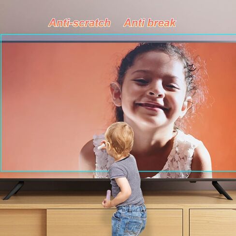 32"-75" Anti Glare TV/PC Screen Protecto,Indoor & Outdoor Anti Blue Light Screen Frosted Film Anti-Reflection Rate Up To 92%,32" 704 * 395 in Kuwait