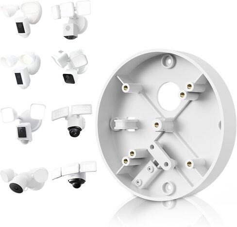 Plug-in Mount for Ring Floodlight Cam Wired Plus/Pro, Ring Smart Lighting Floodlight, Blink Wired Floodlight Cameras, Wyze Floodlight Camera V2/Pro, Electrical Box with 20ft Weatherproof Power Cable in Kuwait