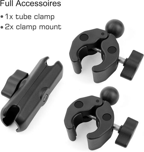GEPULY Umbrella Clamp for Chair 5.5LB Load 20-50MM Double Super Clamp | Aluminum Magic Arm Camera Mount Ball Head Heavy Duty for Handlebar/Tripod/Stroller Wheelchair/Desk/Pole/Cross Bar/Motorcycle in Kuwait