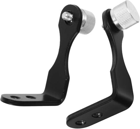 Kichvoe 2pcs Black Iron Telescope Photography Adapter for Single and Double Telescopes Featuring Stable Connection and Unique L-Shaped Design, Portable Binocular Adapter Mount for Outdoor in Kuwait