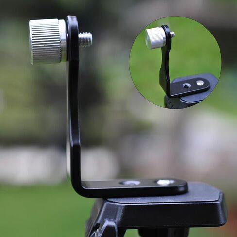 Kichvoe 2pcs Black Iron Telescope Photography Adapter for Single and Double Telescopes Featuring Stable Connection and Unique L-Shaped Design, Portable Binocular Adapter Mount for Outdoor in Kuwait