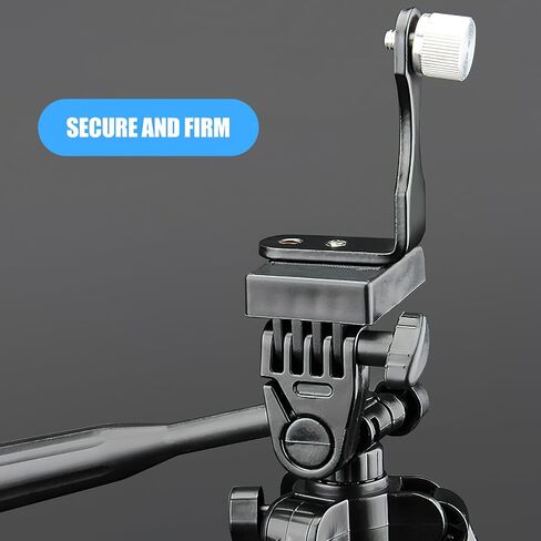 Kichvoe 2pcs Black Iron Telescope Photography Adapter for Single and Double Telescopes Featuring Stable Connection and Unique L-Shaped Design, Portable Binocular Adapter Mount for Outdoor in Kuwait