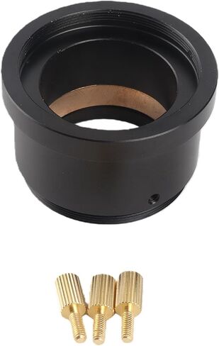M42x0.75 to 1.25 Inch Telescope Adapter, Aluminum Alloy Compression Ring for Telescope Track, Black Threaded Ring with Three Screws, Prevents Marring of Eyepieces and in Kuwait