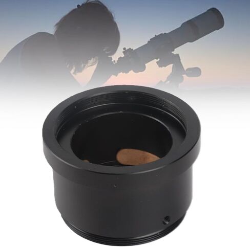 M42x0.75 to 1.25 Inch Telescope Adapter, Aluminum Alloy Compression Ring for Telescope Track, Black Threaded Ring with Three Screws, Prevents Marring of Eyepieces and in Kuwait