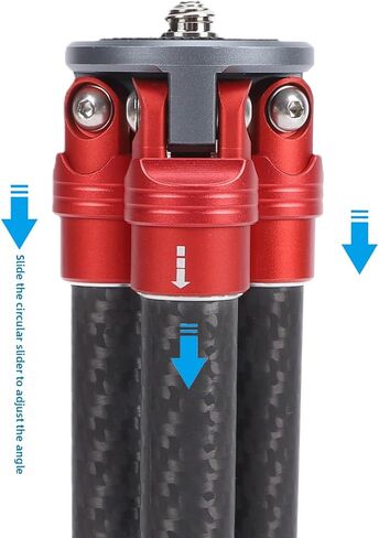 Portable Desktop Mini Tripod, Aluminum Alloy Carbon Fiber Desktop Tripod with 1/4in 3/8in Screw, 360 Ball Head, for Phone Camera in Kuwait