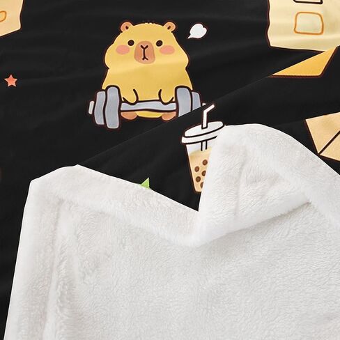 Guinea Pig Duvet Cover Set Toddler Size,Stars Bread Weightlifting Bedding Set 2pcs,Pets Animal Astronaut Quilt Cover with Zipper Closure,Yellow Animals Kids Room Decor, 1 Pillowcase,No Comforter in Kuwait