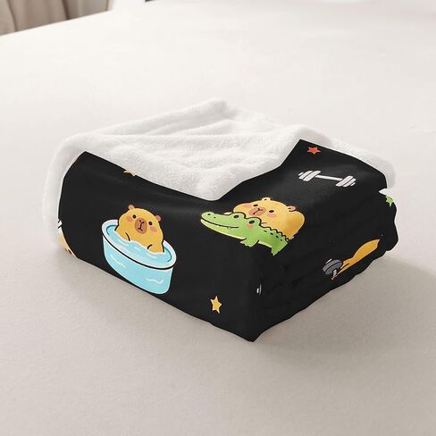Guinea Pig Duvet Cover Set Toddler Size,Stars Bread Weightlifting Bedding Set 2pcs,Pets Animal Astronaut Quilt Cover with Zipper Closure,Yellow Animals Kids Room Decor, 1 Pillowcase,No Comforter in Kuwait