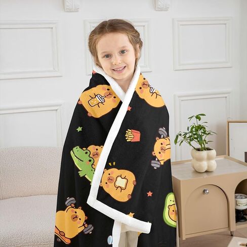 Guinea Pig Duvet Cover Set Toddler Size,Stars Bread Weightlifting Bedding Set 2pcs,Pets Animal Astronaut Quilt Cover with Zipper Closure,Yellow Animals Kids Room Decor, 1 Pillowcase,No Comforter in Kuwait