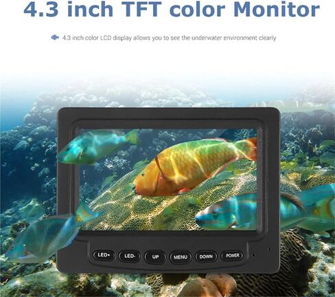 Spearfishing Camera, Spearfishing Camera 4.3" for Winter, 1000TVL, for Ice, Sea and River, with 6 LED Lights Night Vision in Kuwait