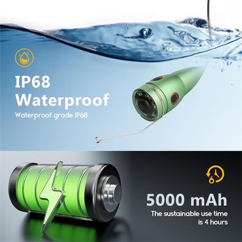 Spearfishing Camera, Spearfishing Camera 4.3" for Winter, 1000TVL, for Ice, Sea and River, with 6 LED Lights Night Vision in Kuwait
