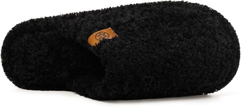 Women's Cozy Slippers Warm Fuzzy Slippers,Black,8-9 Women | Memory Foam,Anti-slip,Lightweight in Kuwait