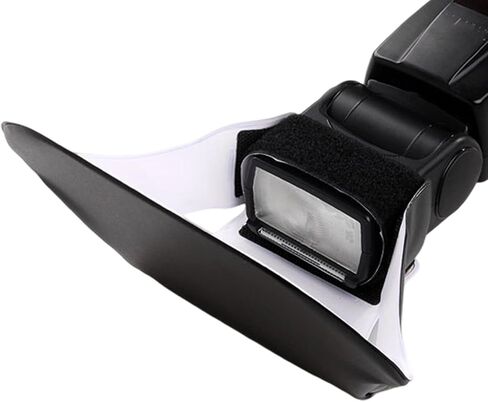 Portable Flashing Diffuser for DSLR Photography Soften Harsh Light Reflective Panel Easy Installation Lightweight ABS in Kuwait