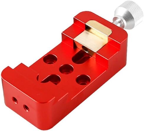 Aluminum Alloy Dovetail Mounting Base Clamp for Astronomical Telescope Equatorial Mount and Finderscope, Reinforced Double Bolts, Red Silver(Red) in Kuwait