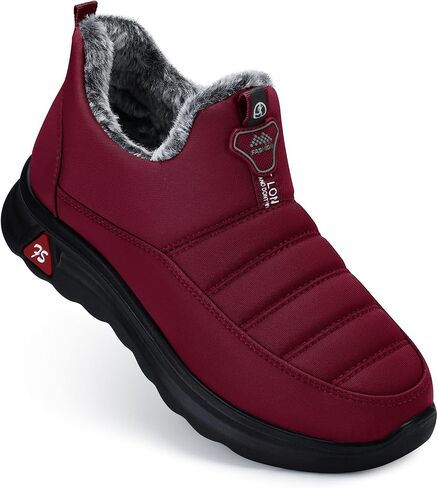 Winter Boots for Women Warm: Comfortable Slip on Ankle Snow Boots | Fur Lined, Water Resistant, Anti-slip, Outdoor and Indoor Walking Snow Booties for Cold Weather Size 5-12 in Kuwait