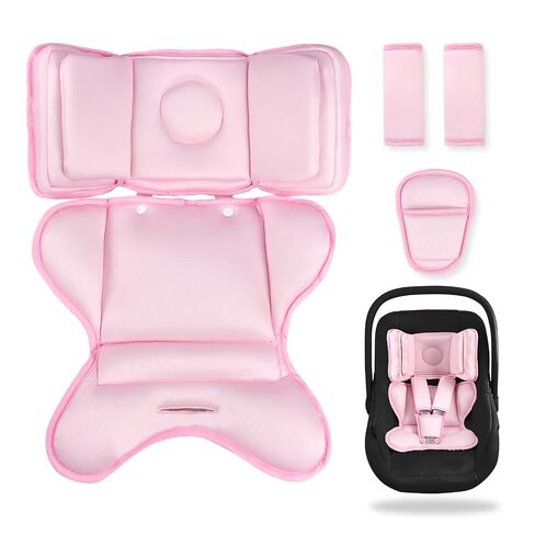 Infant Car Seat Insert with 2 Headrest for Doona|Graco, Thickened Baby Car Seat Head Support for Newborn, Reveable Baby Car Seat Cushion for Side Impact Protection, Black in Kuwait