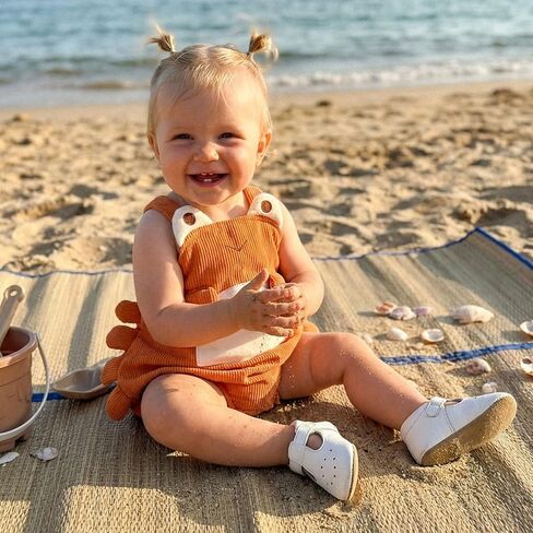 PUHHAPIEY Baby Crab Overall Romper Corduroy Sleeveless Cartoon Romper Onesie Cute Gender Neutral Baby Clothes in Kuwait