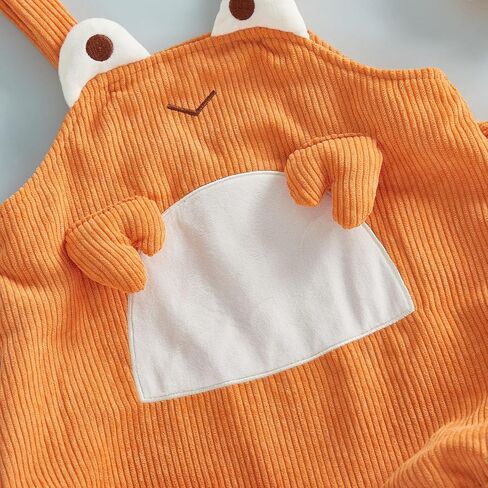 PUHHAPIEY Baby Crab Overall Romper Corduroy Sleeveless Cartoon Romper Onesie Cute Gender Neutral Baby Clothes in Kuwait