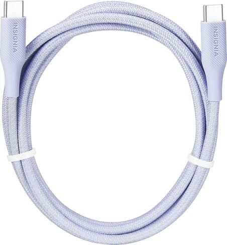 Insignia USB-C to USB-C Braided Cable (5 ft, Light Purple) in Kuwait