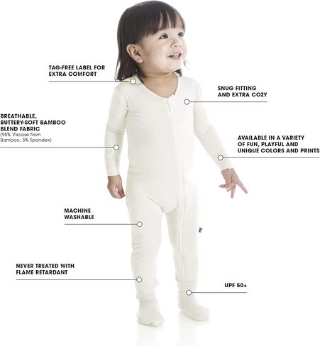 KicKee Spooky Soft Halloween Zip Footie – Cozy One-Piece Pajamas for Babies and Toddlers, Perfect for Little Ghouls and Goblins (Stone Spiders - 9-12 Months) in Kuwait