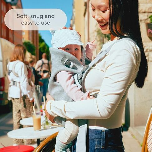 BabyBjörn Baby Carrier Mini, Light Gray, 3D Jersey | Infant Carrier (7-25 lbs), Ergonomic, Easy-to-Use in Kuwait