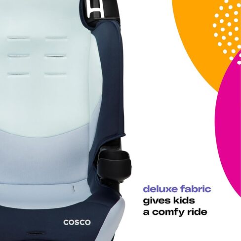 Cosco Kids Finale DX 2-in-1 Booster Car Seat, Forward Facing Toddler Car Seat (40-65 lbs) and Belt Positioning High Back Booster (40-100 lbs), Dusk in Kuwait