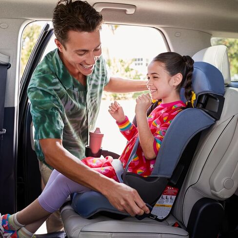 Cosco Kids Finale DX 2-in-1 Booster Car Seat, Forward Facing Toddler Car Seat (40-65 lbs) and Belt Positioning High Back Booster (40-100 lbs), Dusk in Kuwait
