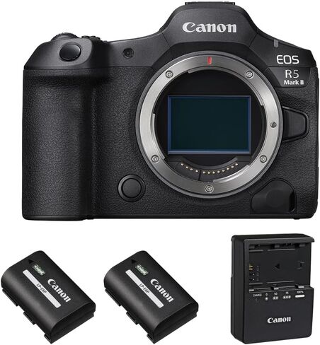 Canon EOS R5 Mark II Mirrorless Camera with Extra Canon LP-E6P Lithium-Ion Battery (Renewed) in Kuwait