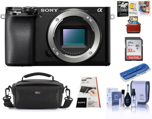 Sony Alpha ZV-E10 II Mirrorless Camera with E PZ 16-50mm f/3.5-5.6 OSS II Lens, Black, Bundle with 64GB Memory Card, 40.5mm Filter Kit and Shoulder Bag in Kuwait